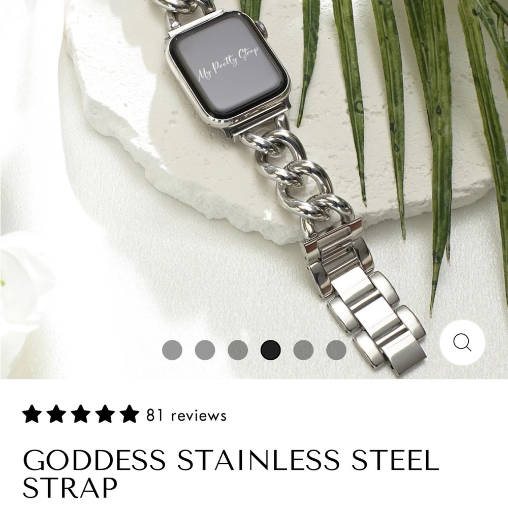 Goddess Stainless Steel Strap - Silver Gem - Picture 2 of 6